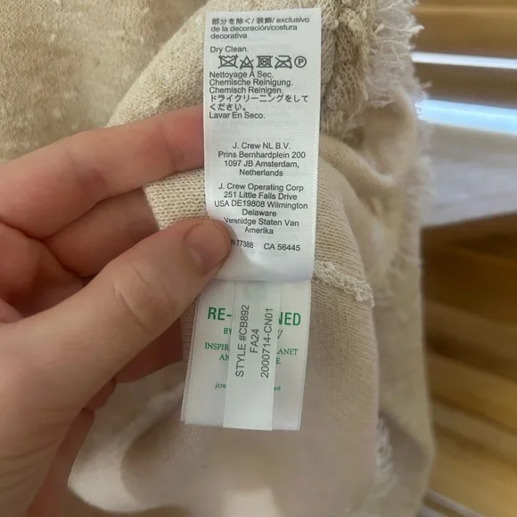 New With Tags J. Crew Women's Textured Cream Cardigan, XL - Picture 7 of 13